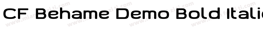CF Behame Demo Bold Italic字体转换